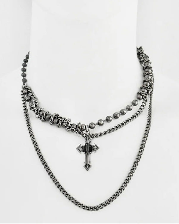 【IIIMIII】Shadow-Layer Choker Necklace
