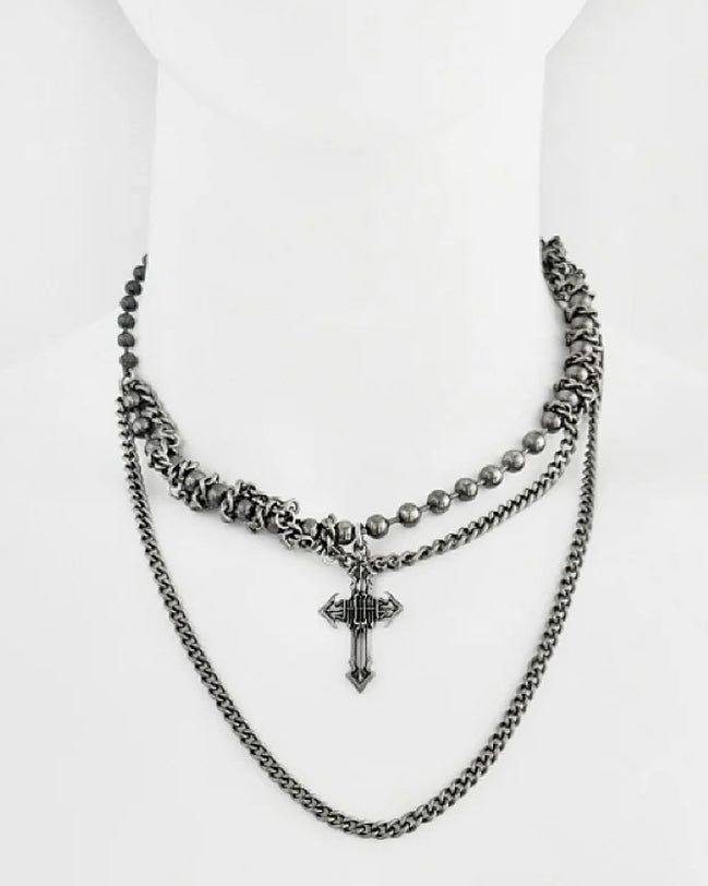 【IIIMIII】Shadow-Layer Choker Necklace