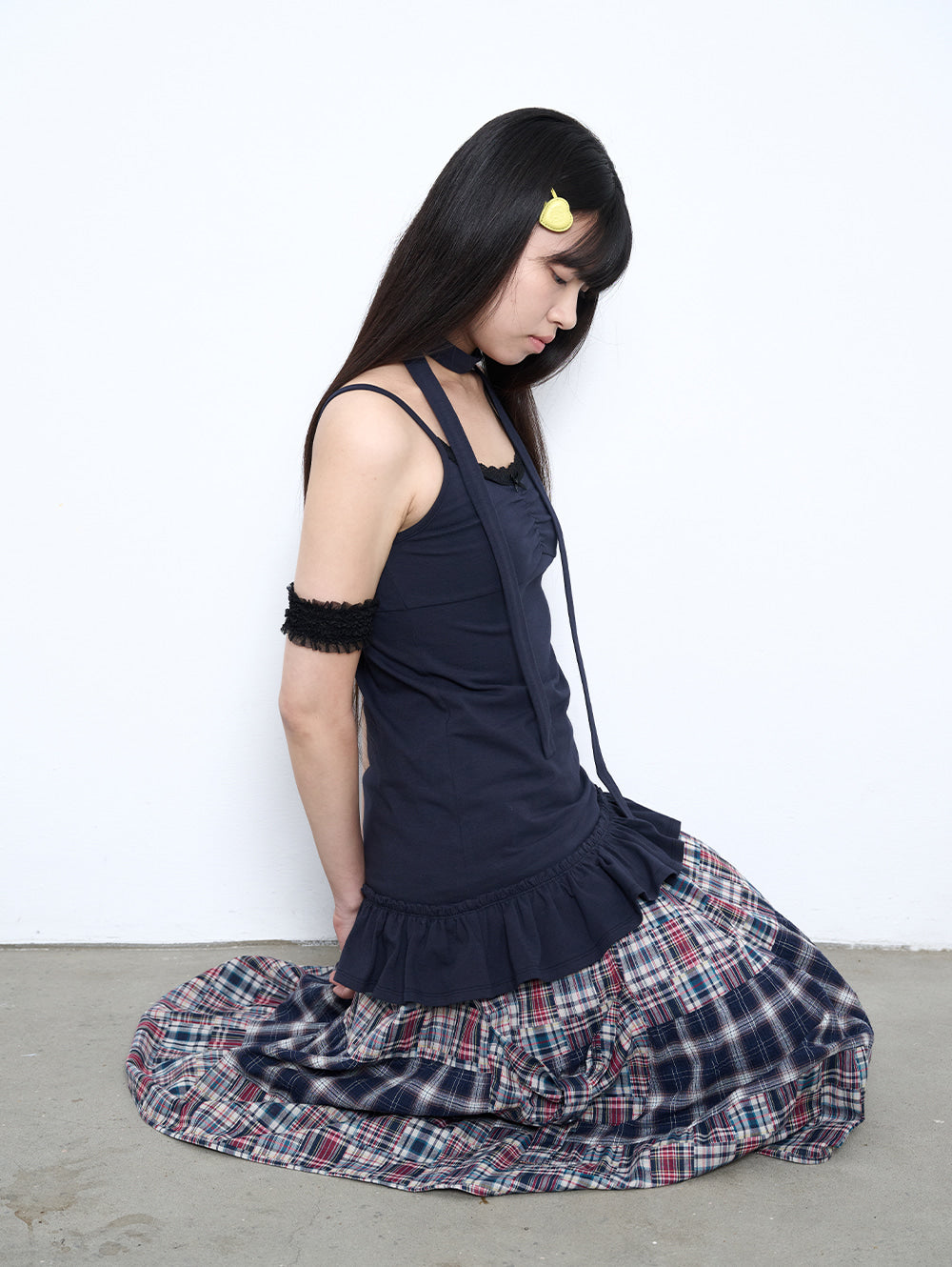 【TUOMIO】SCARF FRILL SLEEVELESS