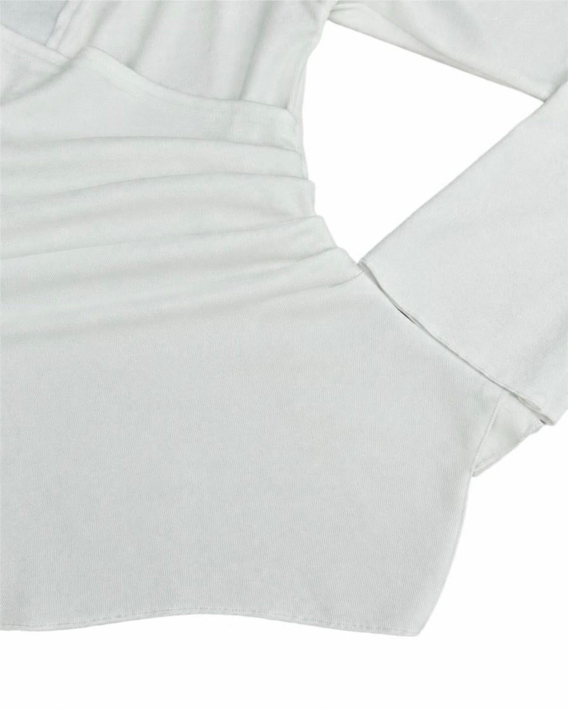 受注制【nmtc+】Draped Peplum Wrap Top (2color)
