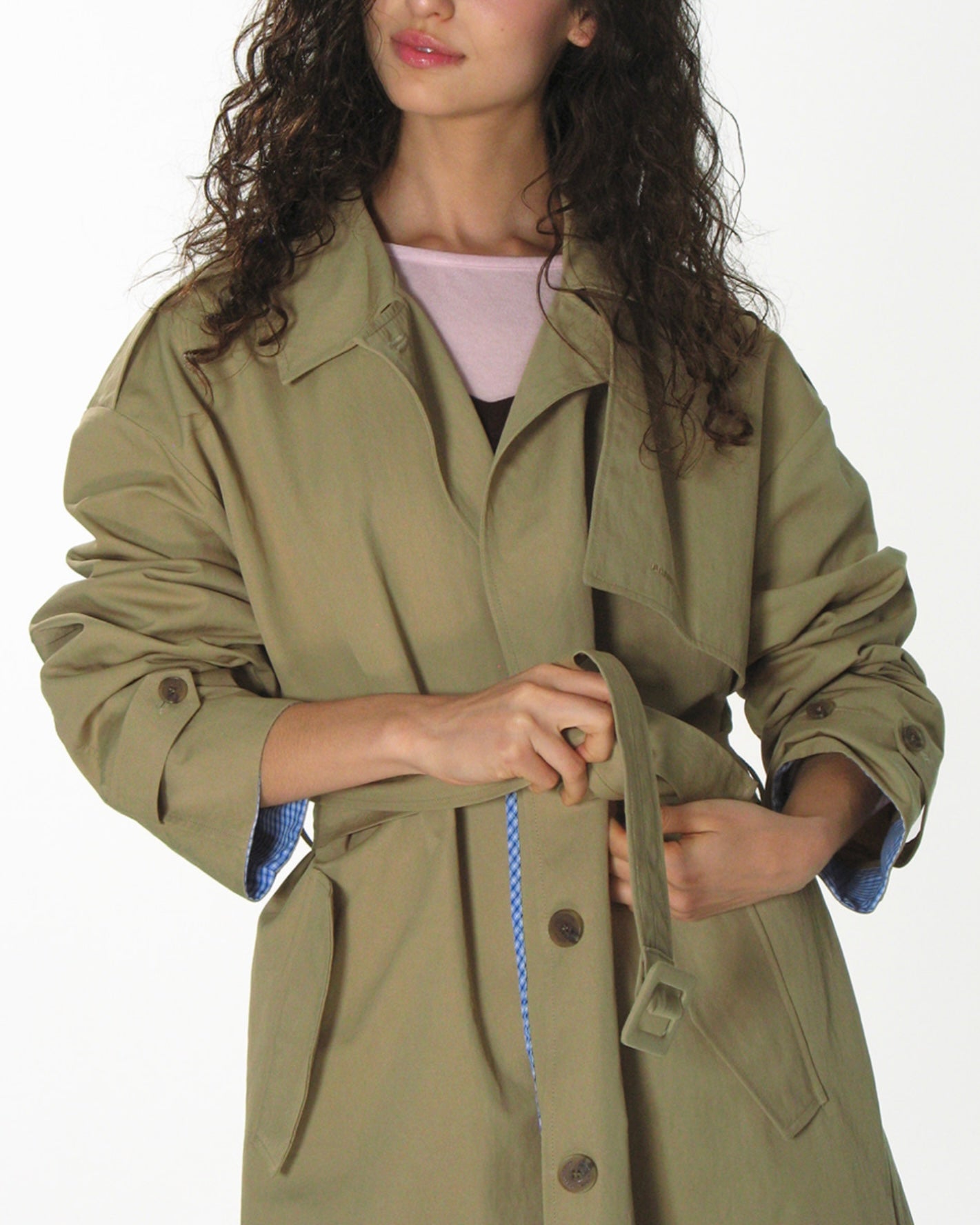 【CRANK】BELTED LONG TRENCH COAT