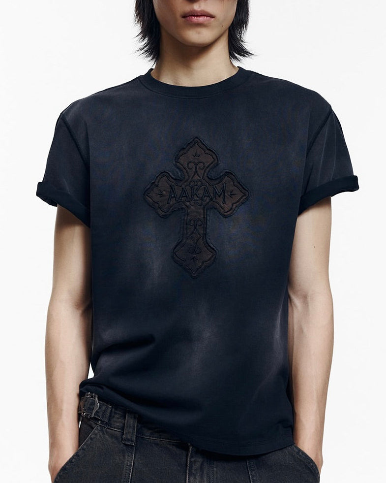 【AAKAM】Dust Fade CROS2 Half Top