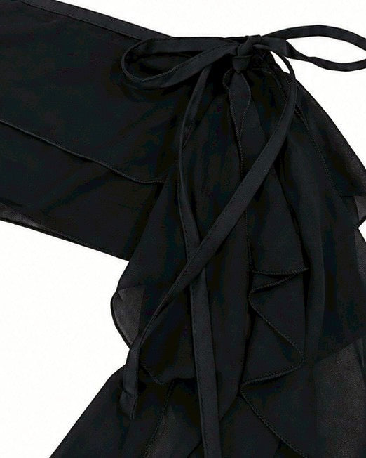 受注制【nmtc+】Sheer Chiffon Wrap Skirt (2color)