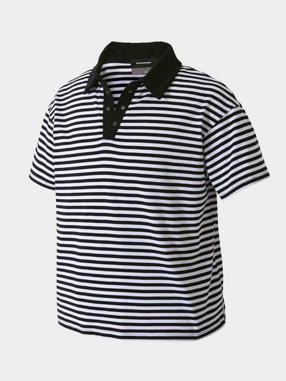 【roaringrad】Striped Polo T-shirt