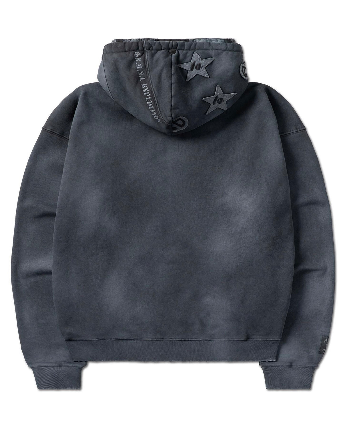 【NOMANUAL】AAPE X NMNL DOUBLE HOODED ZIP-UP(BLACK)