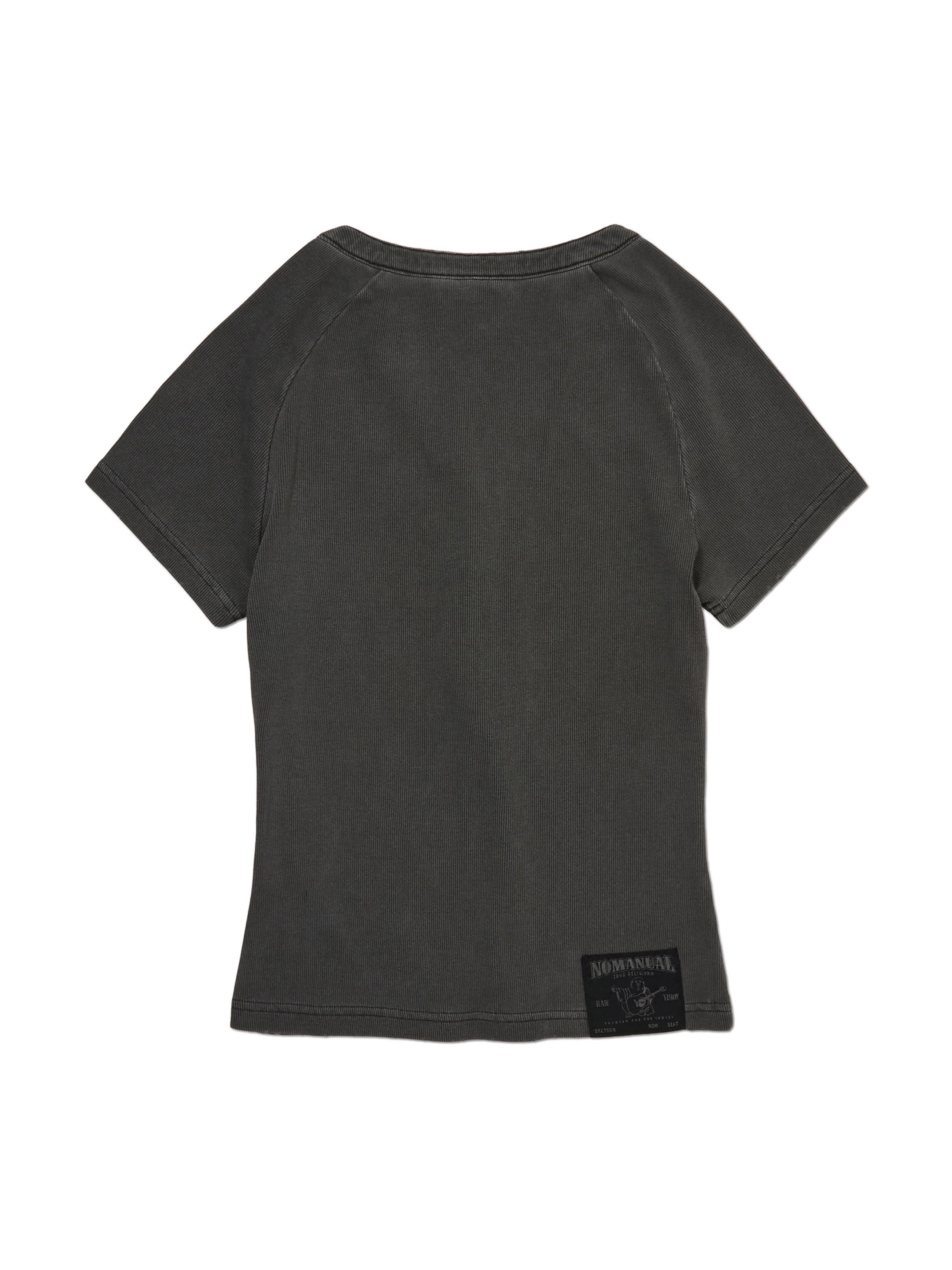 【NOMANUAL×TRUE RELIGION】NO RELIGION HENLEY BABY TEE
