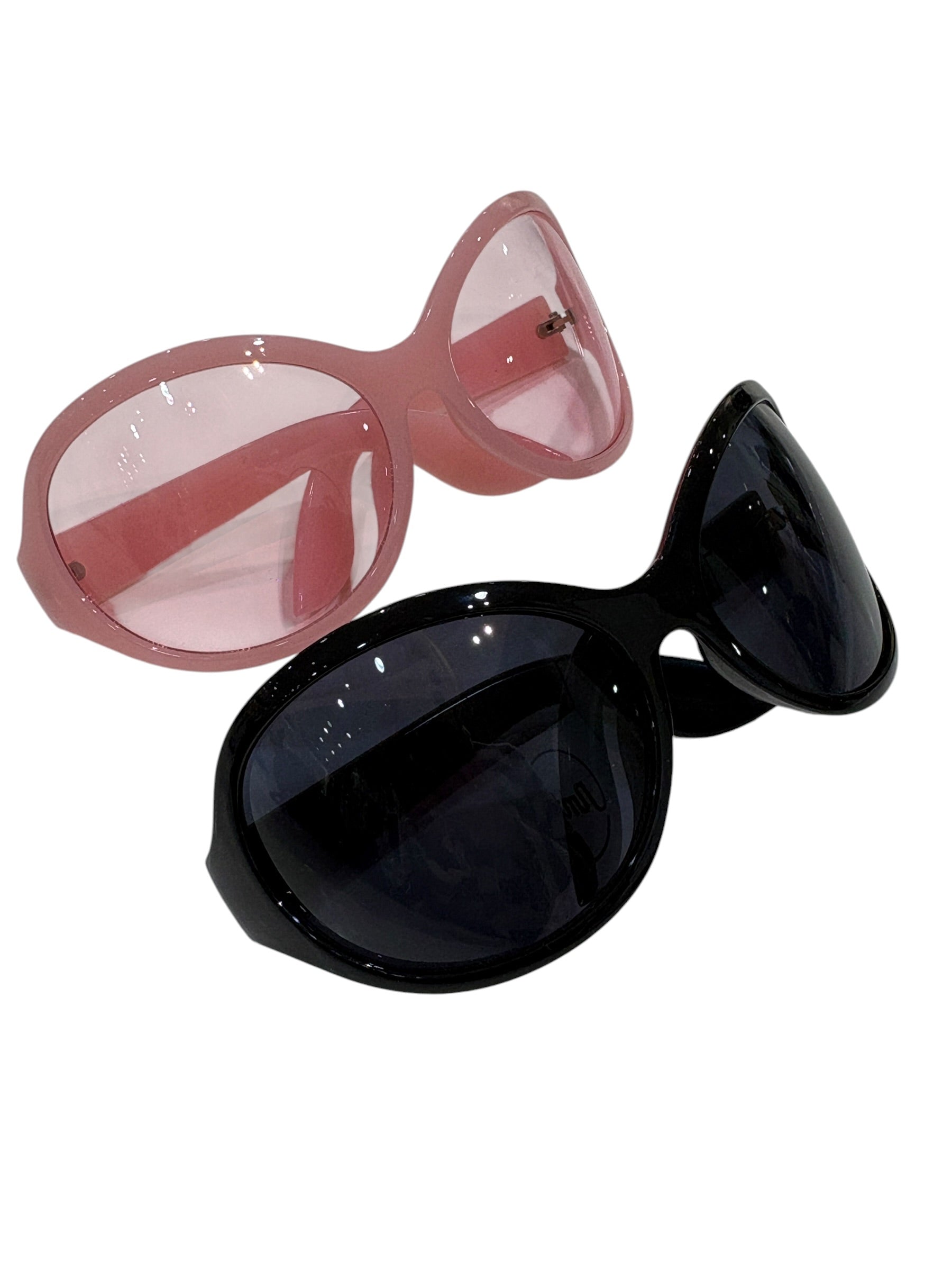 国際配送【Never mind the XU】y2k big oval sunglasses (2color)