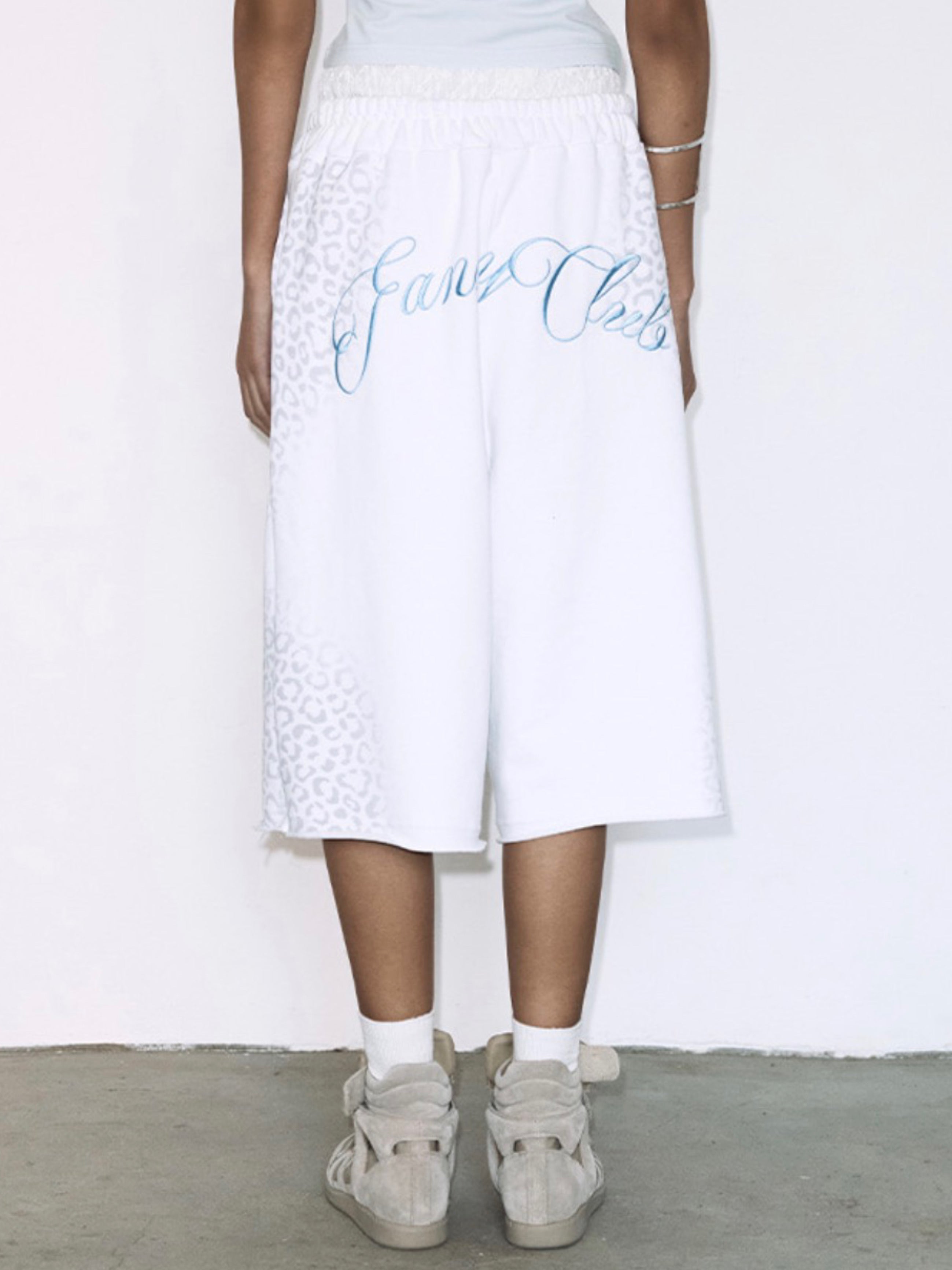 【FANCY CLUB】LEOPARD SAGGING BERMUDA PANTS