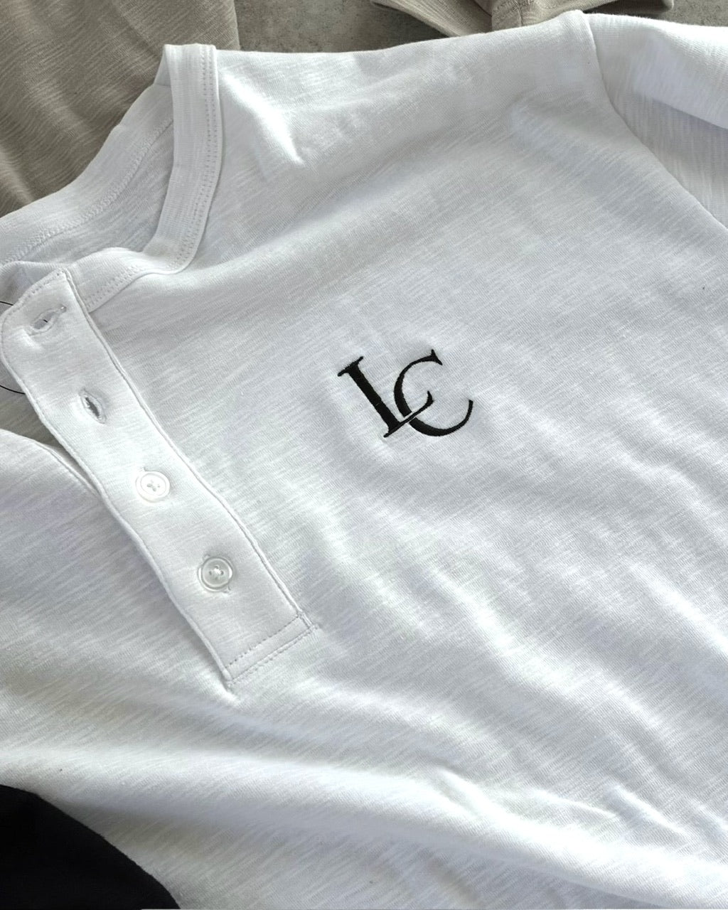 【LUV CODE】LC Button henley long sleeve tee (3color)