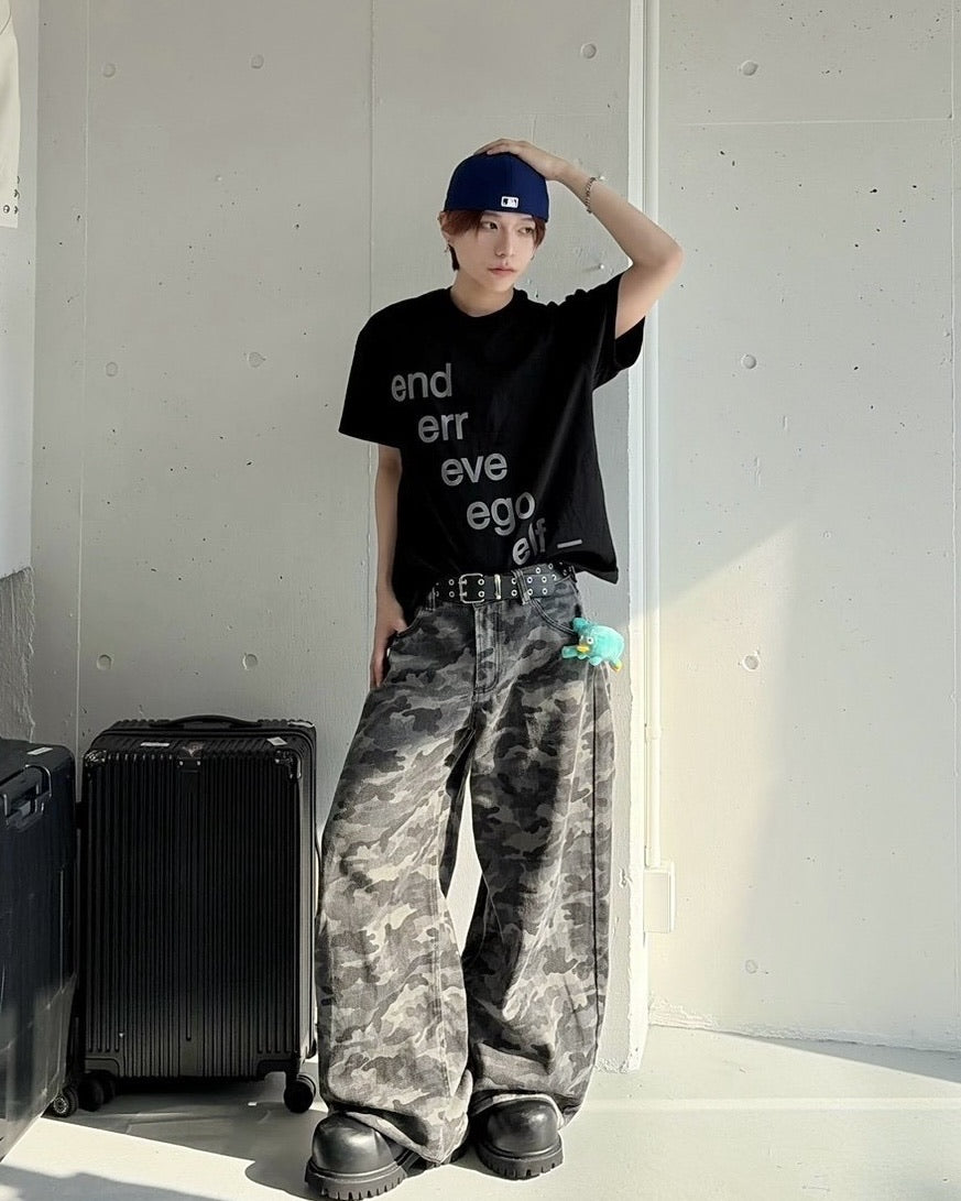 受注制【LUV CODE】inspired lettering t shirt (4color)
