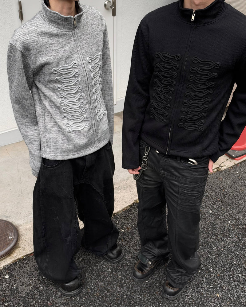 大阪店WEB限定受注制【Chikashitsu +】napoleon details zip-up (2color)