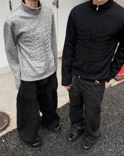 大阪店WEB限定受注制【Chikashitsu +】napoleon details zip-up (2color)