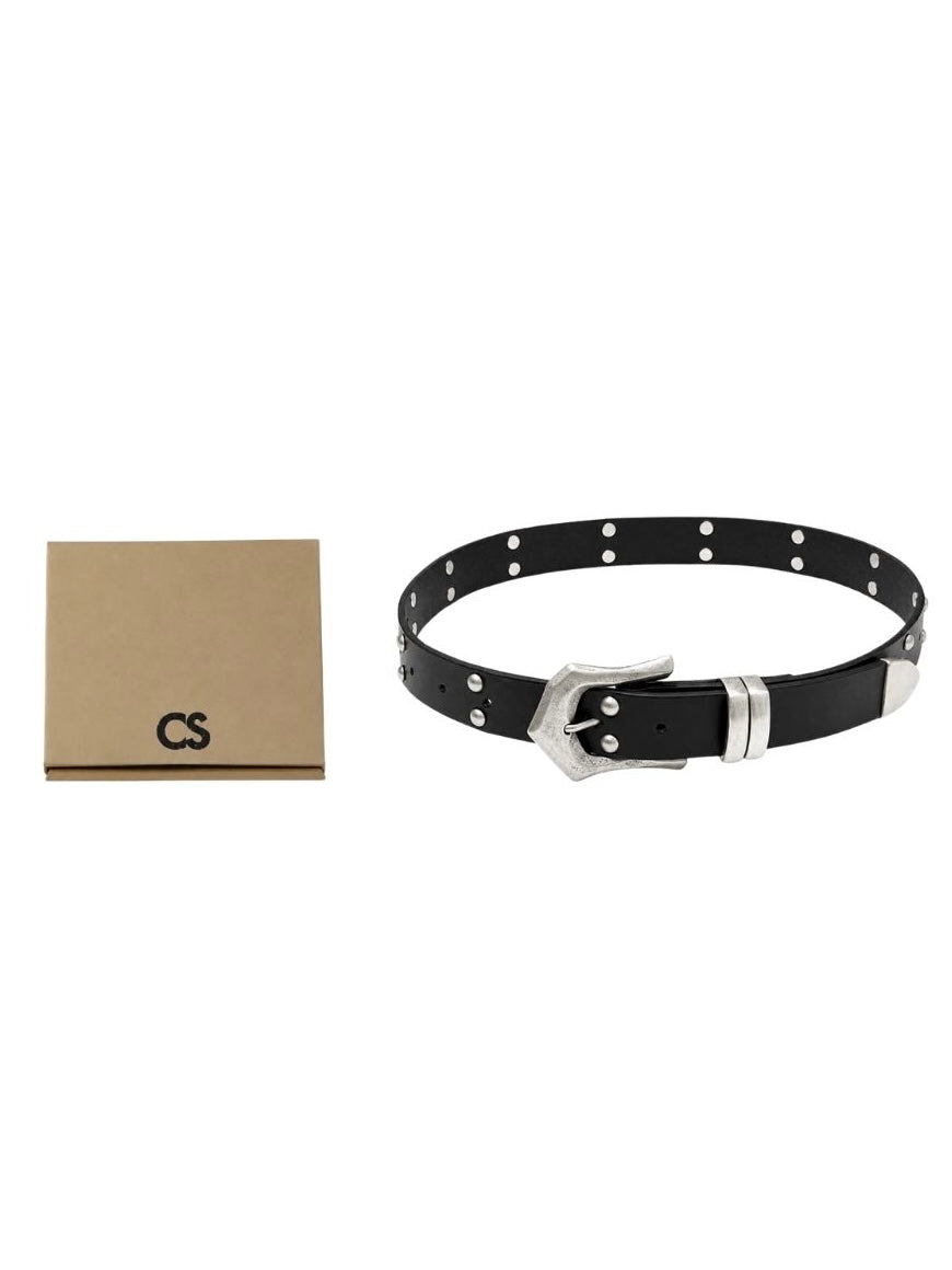 【CS】STUDS LEATHER BELT