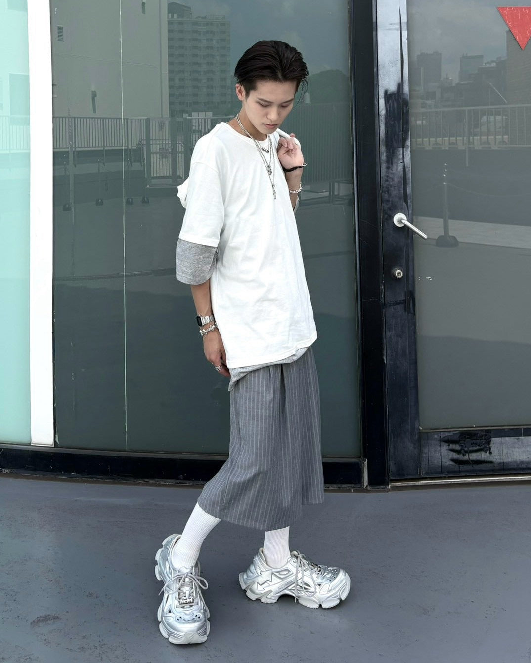 受注制【nmtc+】Eyelet Cutout Tee (2color)