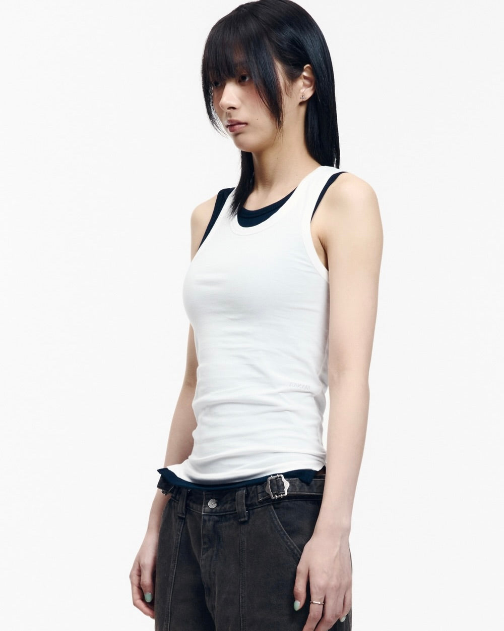 【AAKAM】2-Piece Layered Sleeveless