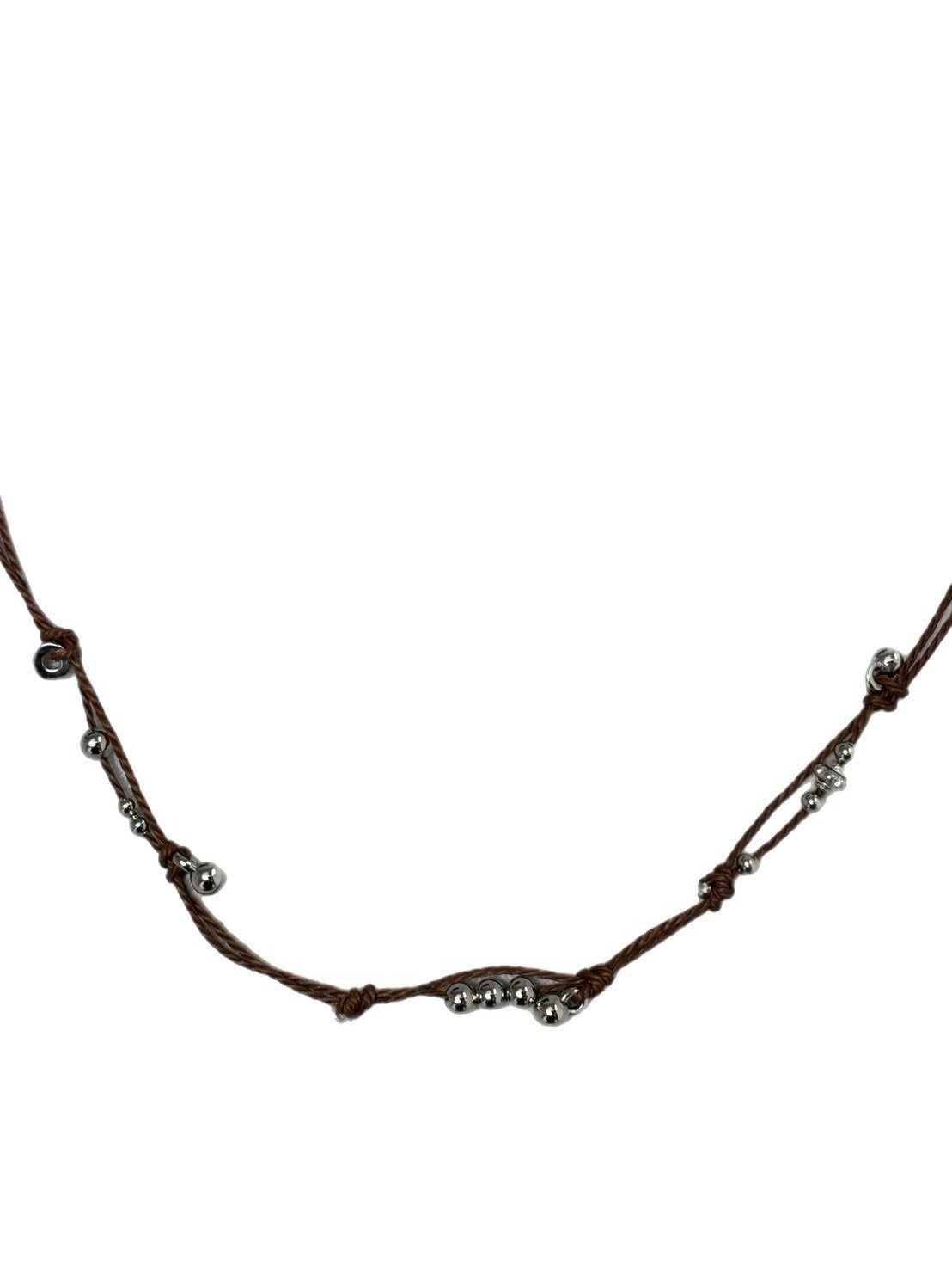 受注制【OaKS】boho chic beaded cord necklace (2color)