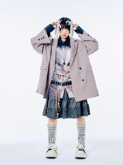 国際配送【Nerd out XU】big stripe tailored jacket / 【ナードアウトエックスユー】ビックストライプテーラードジャケット