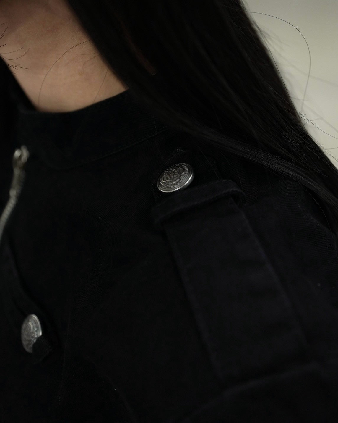 受注制【Never mind the XU】Napoleon grunge denim jacket (2color)