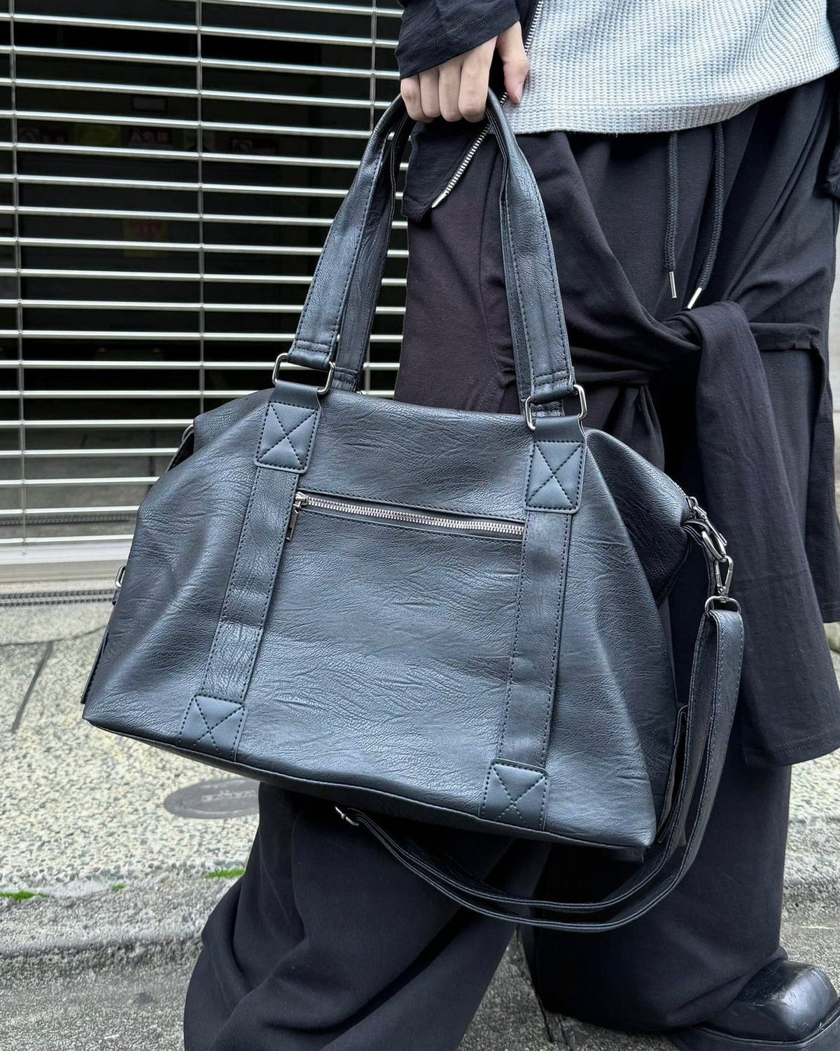 受注制【nmtc+】modern 2way fake leather cross bag