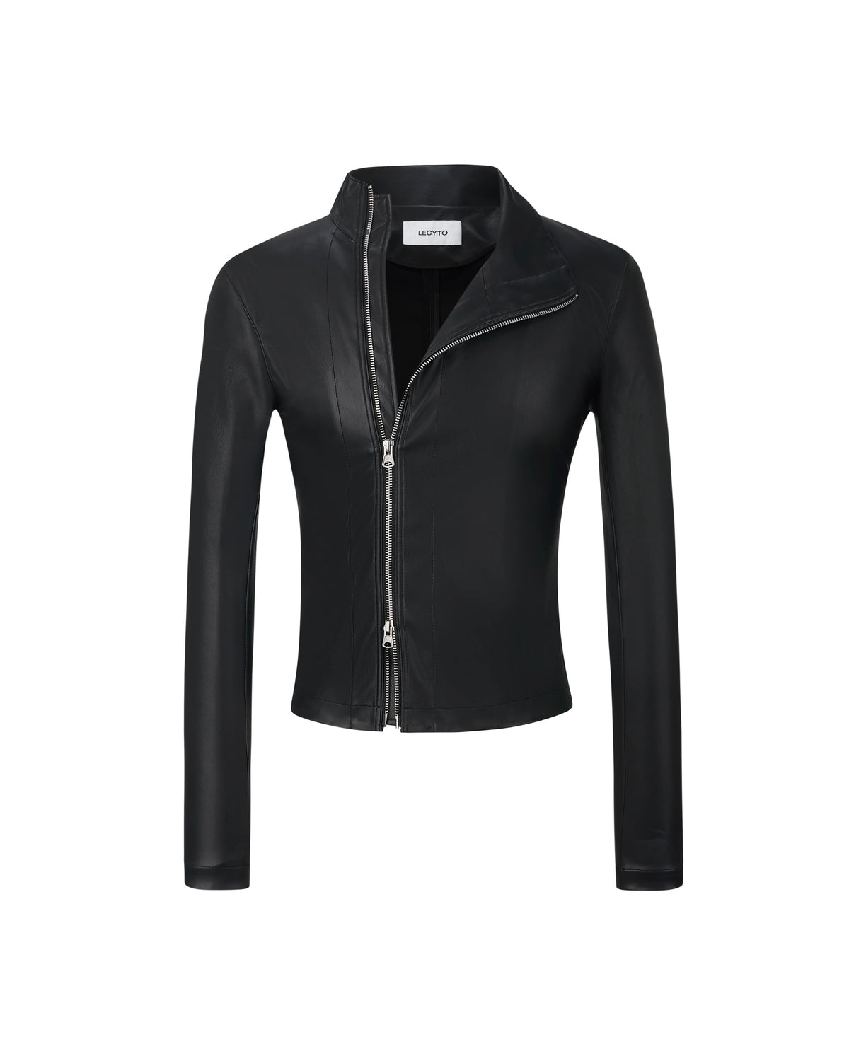 【LECYTO】Offset Leather Jacket