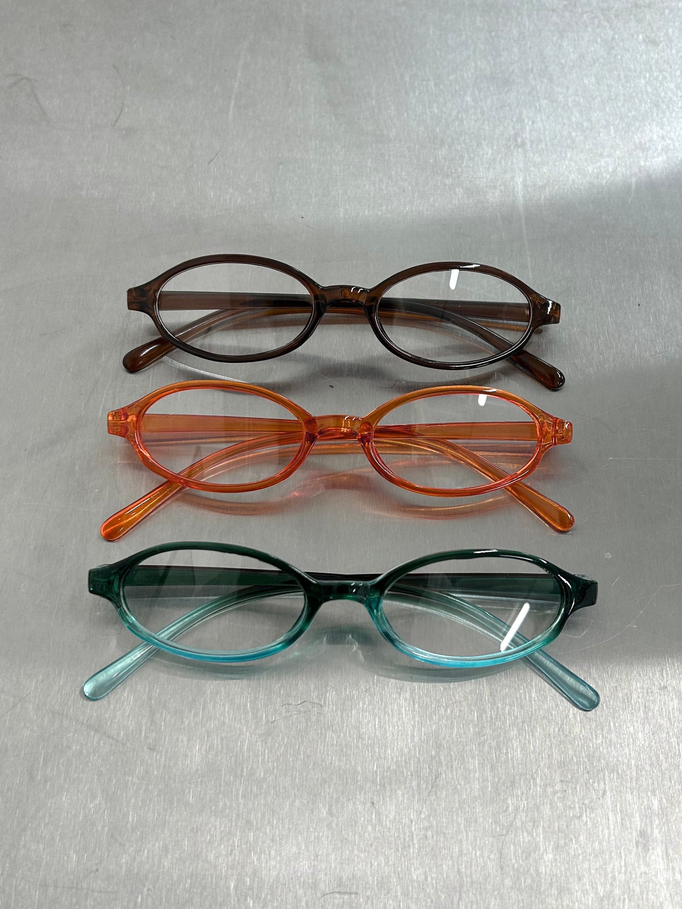 5/29 20:00発売 国際配送【Nerd out XU】color oval retro glasses (3color)