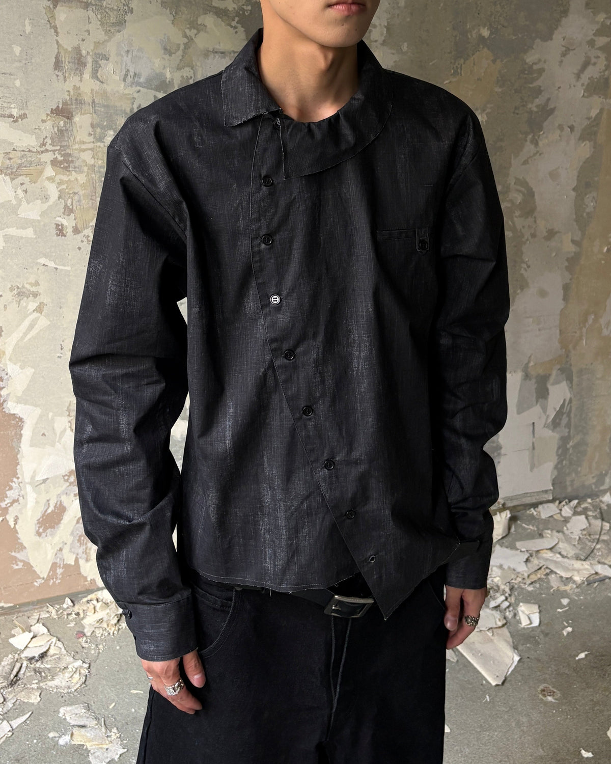 【Lee fi Ne】Offset Fade Shirt
