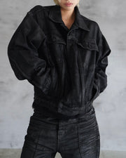 【CHIKASHITSU PLUS HIGH】Washed coating denim jacket
