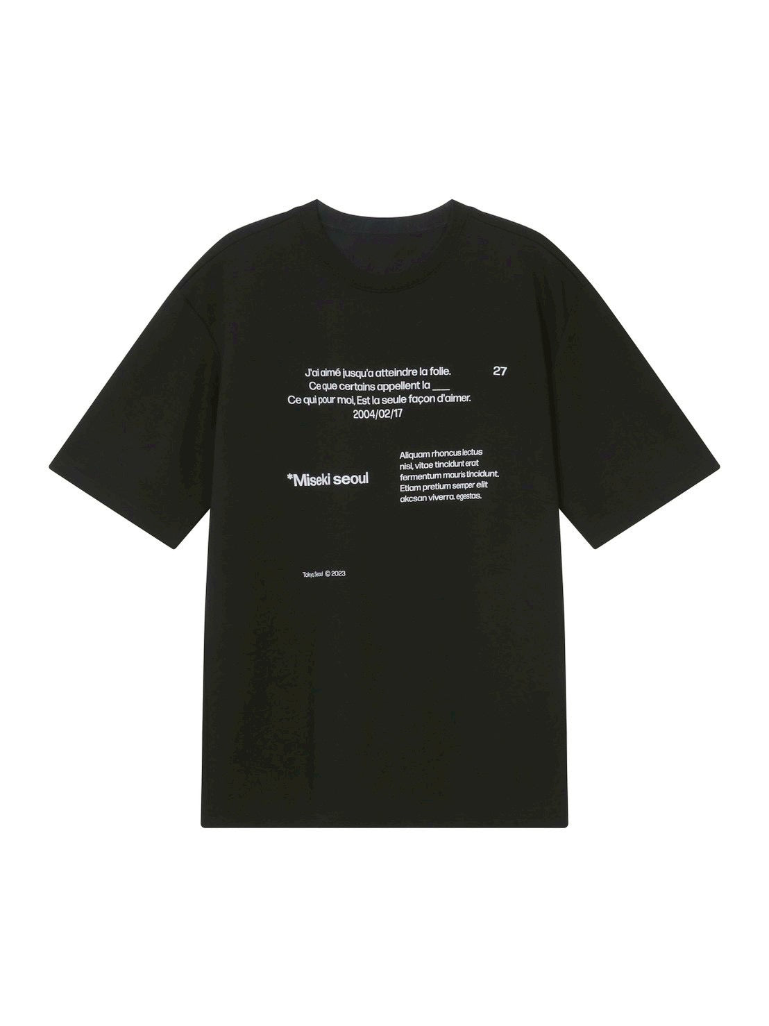 【Miseki seoul】Miseki typography short sleeves