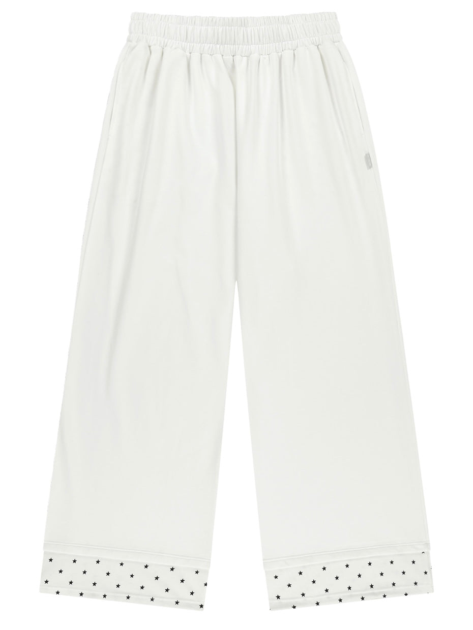 【OJOS】Hotfix Logo Wide Sweatpants