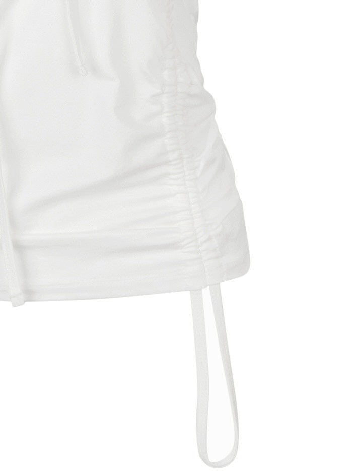 【ROCK CAKE】Shirring Hoodie Top