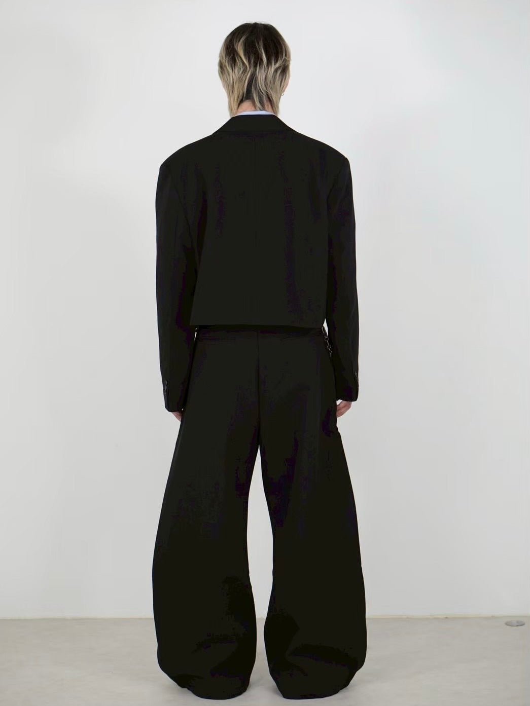 受注制【Chikashitsu +】cropped double jacket (2color)
