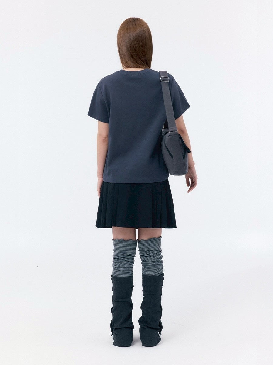 【Miseki seoul】 Striped layered button leg warmer