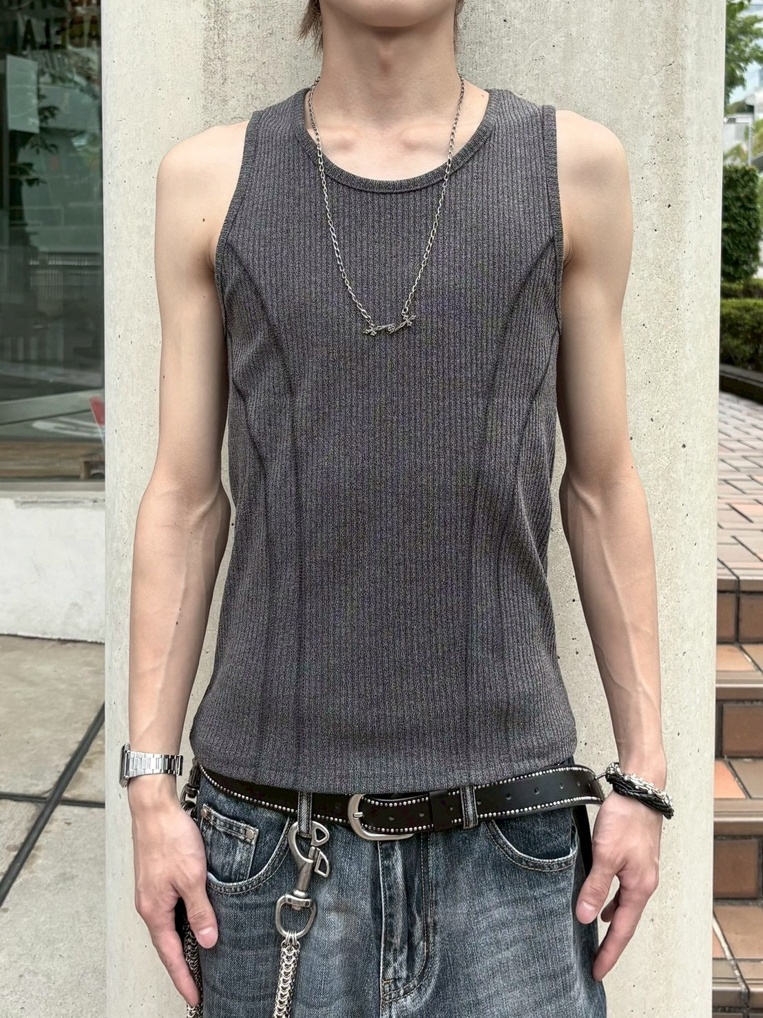 受注制【nmtc+】tight tank top (3color)