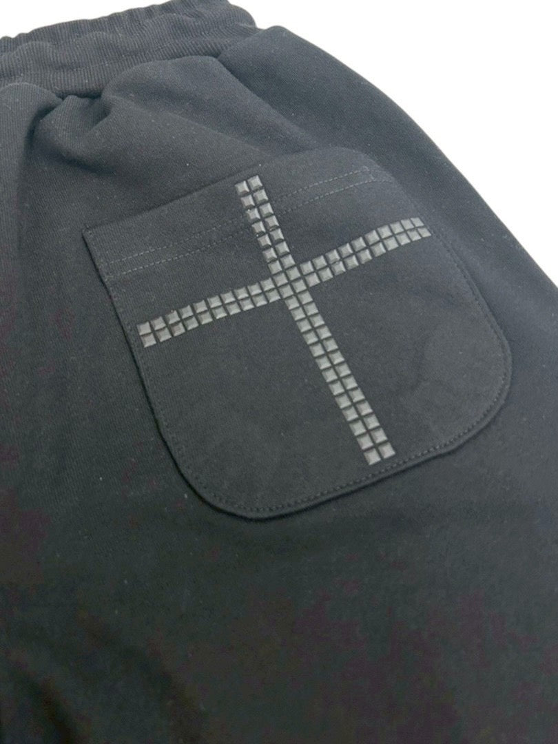 受注制【nmtc+】cross studs sweat pants (2color)