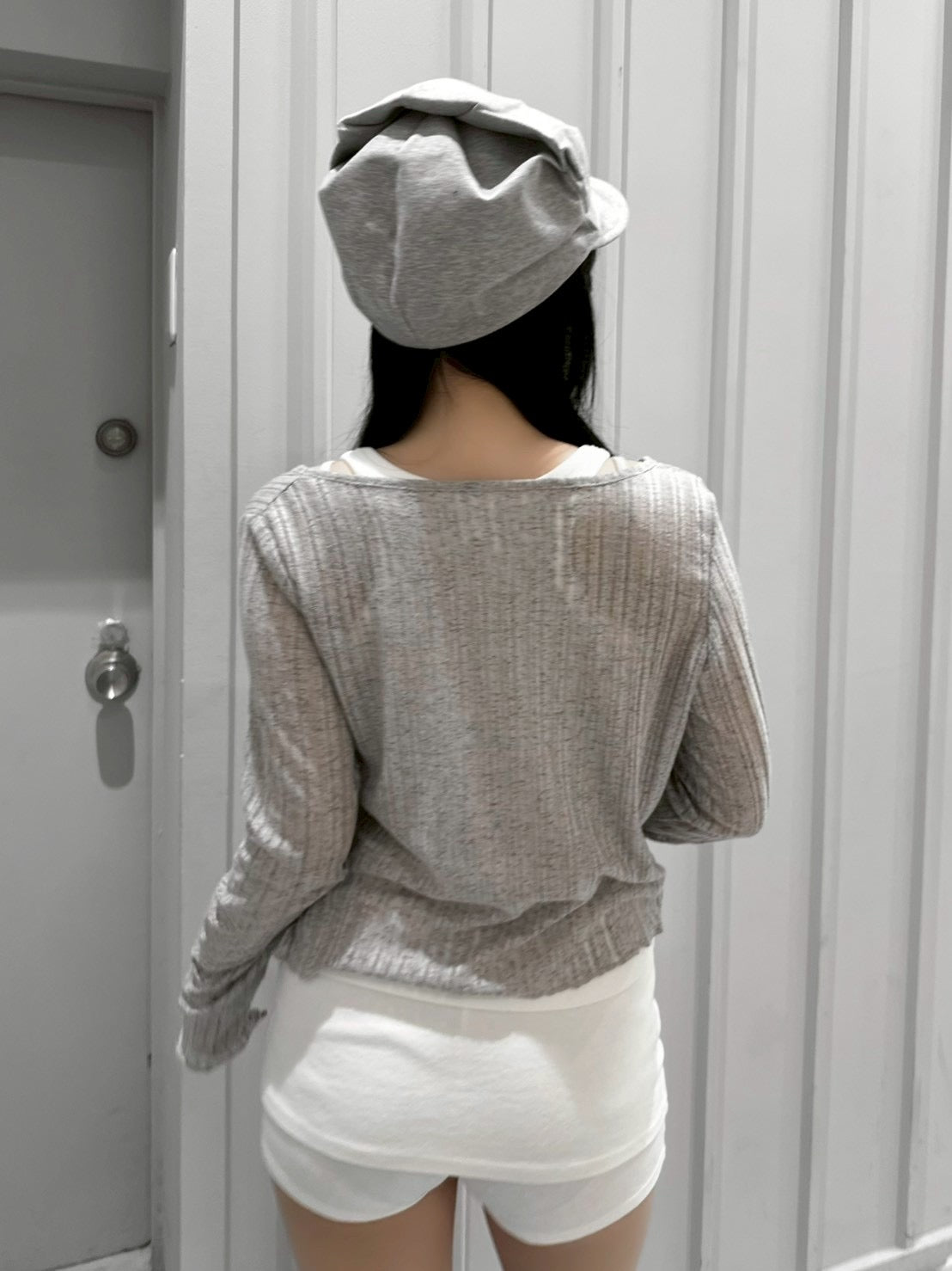 受注制【nmtc+】Sheer Bolero Cardigan (3color)