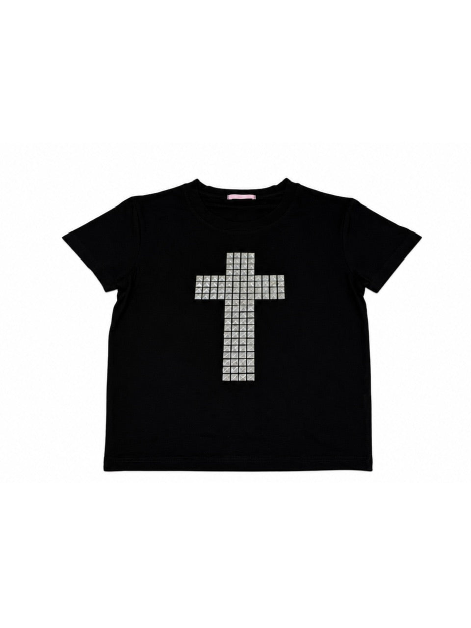 受注制【Never mind the XU】cross studs crop tee (2color)
