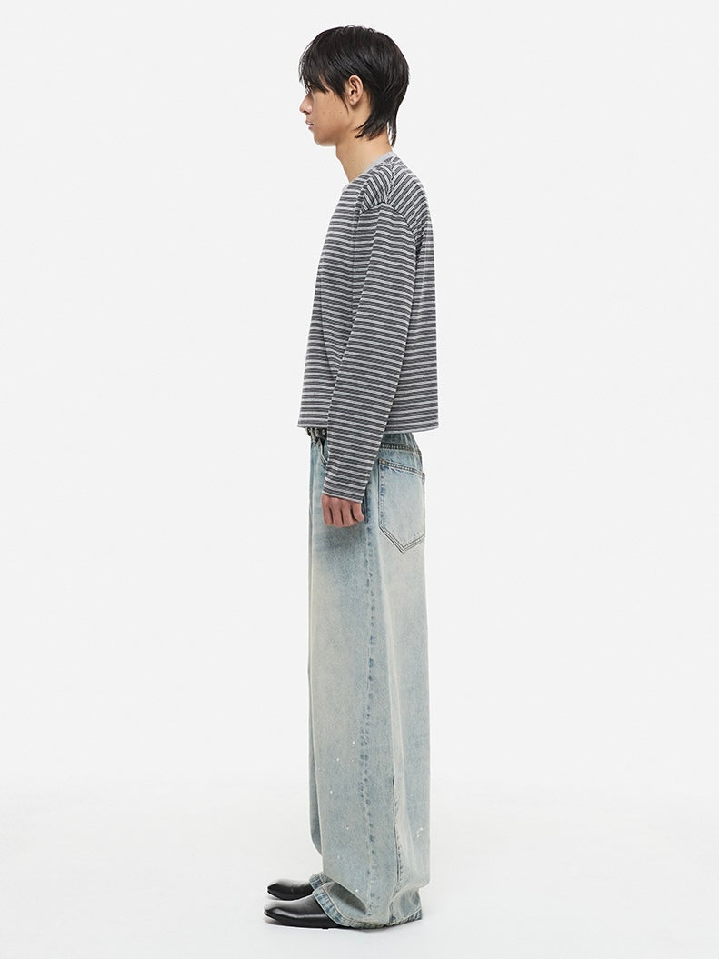 【DNSR】Painting Curved Denim Pants