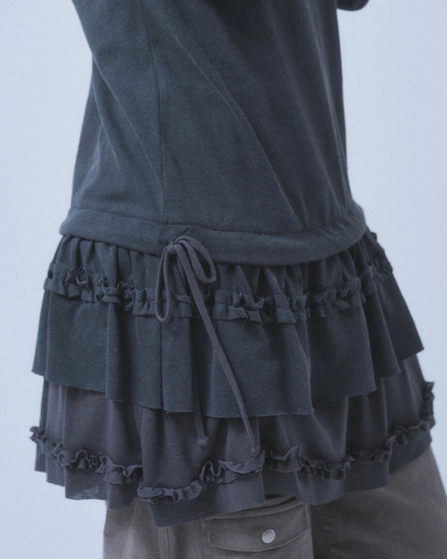 【TUOMIO】FRILL LAYERED LONG SLEEVE