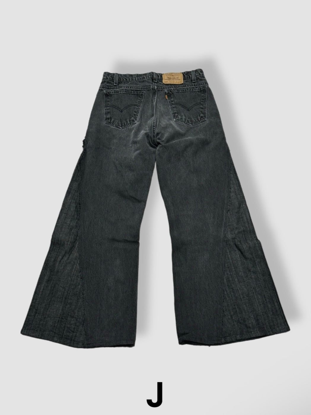 【Re +】newold docking flare denim pants (black)