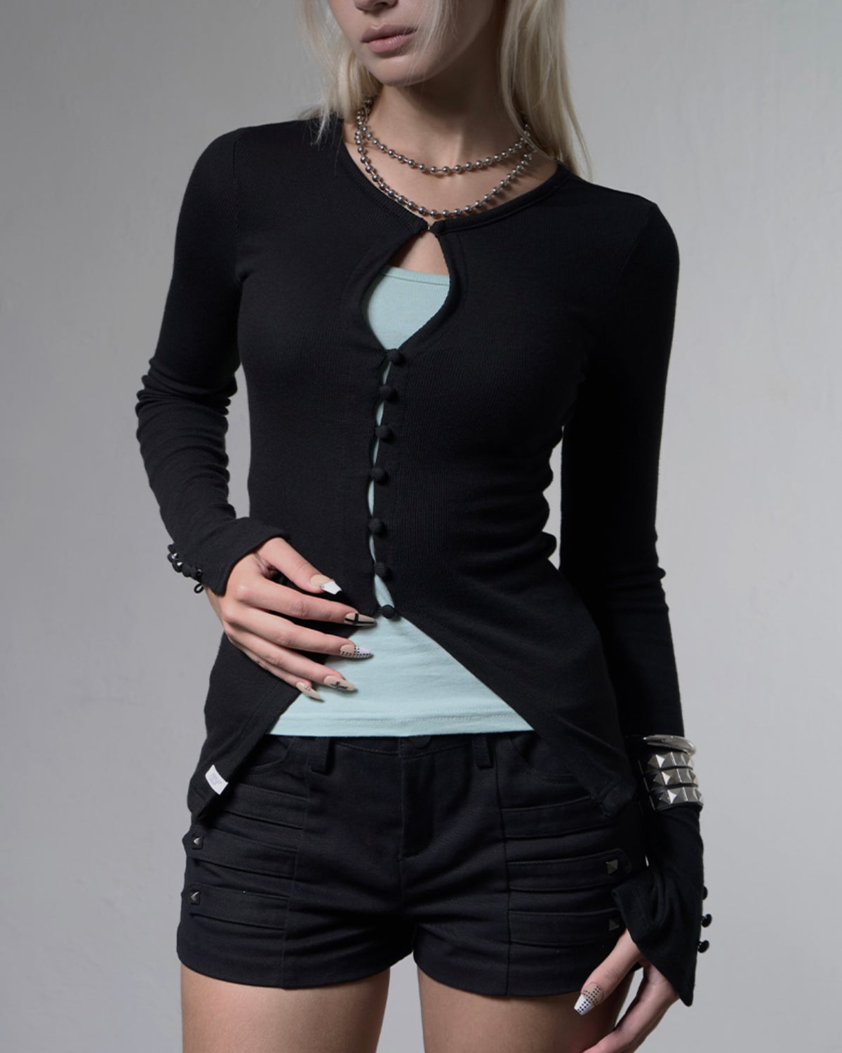 【FANCY CLUB】KEYHOLE HOOK CARDIGAN