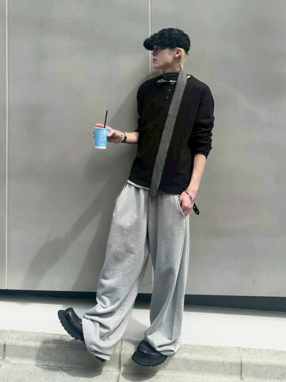 受注制【nmtc+】double button henley neck long sleeve (2color)