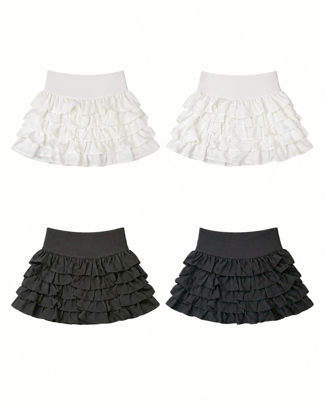 受注制【nmtc+】Cancan Tiered Mini Skirt (2color)