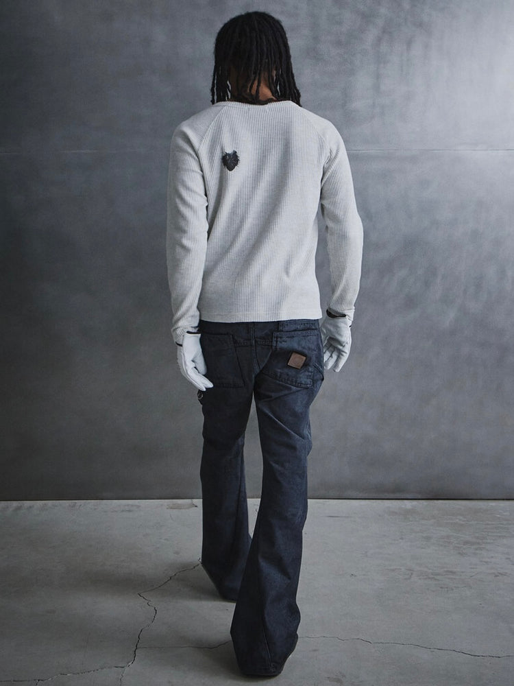 【BEBOF】Waffle Cut Sleeve