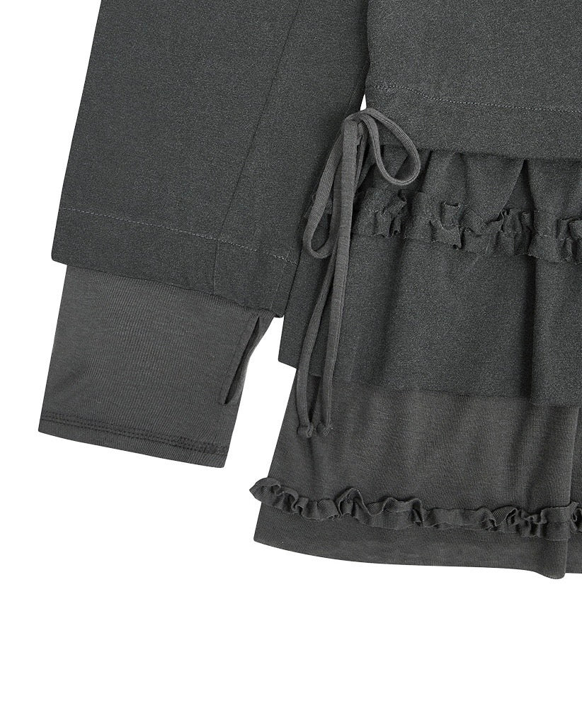【TUOMIO】FRILL LAYERED LONG SLEEVE