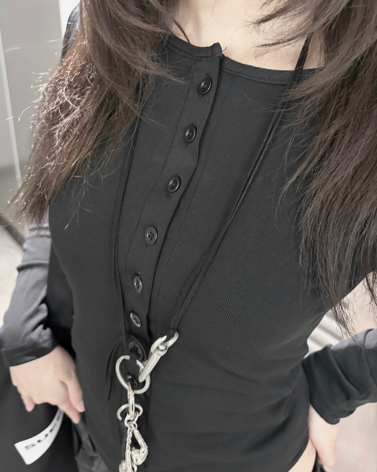 受注制【nmtc+】button slim fit body suit (2color)