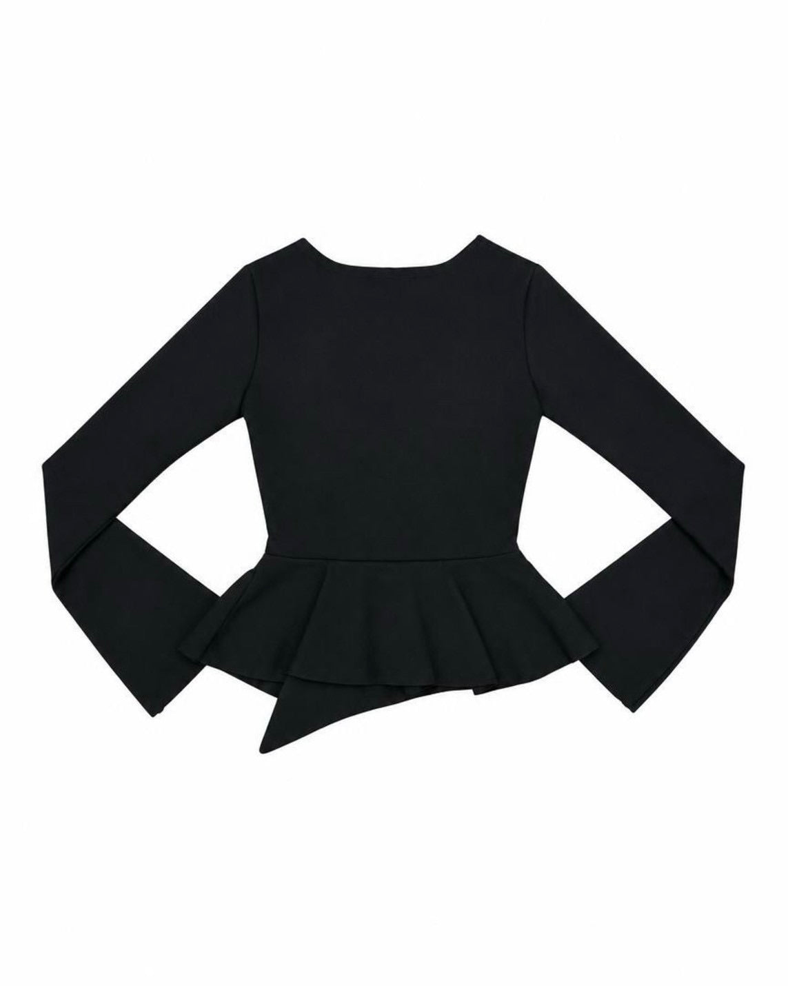受注制【nmtc+】Draped Peplum Wrap Top (2color)