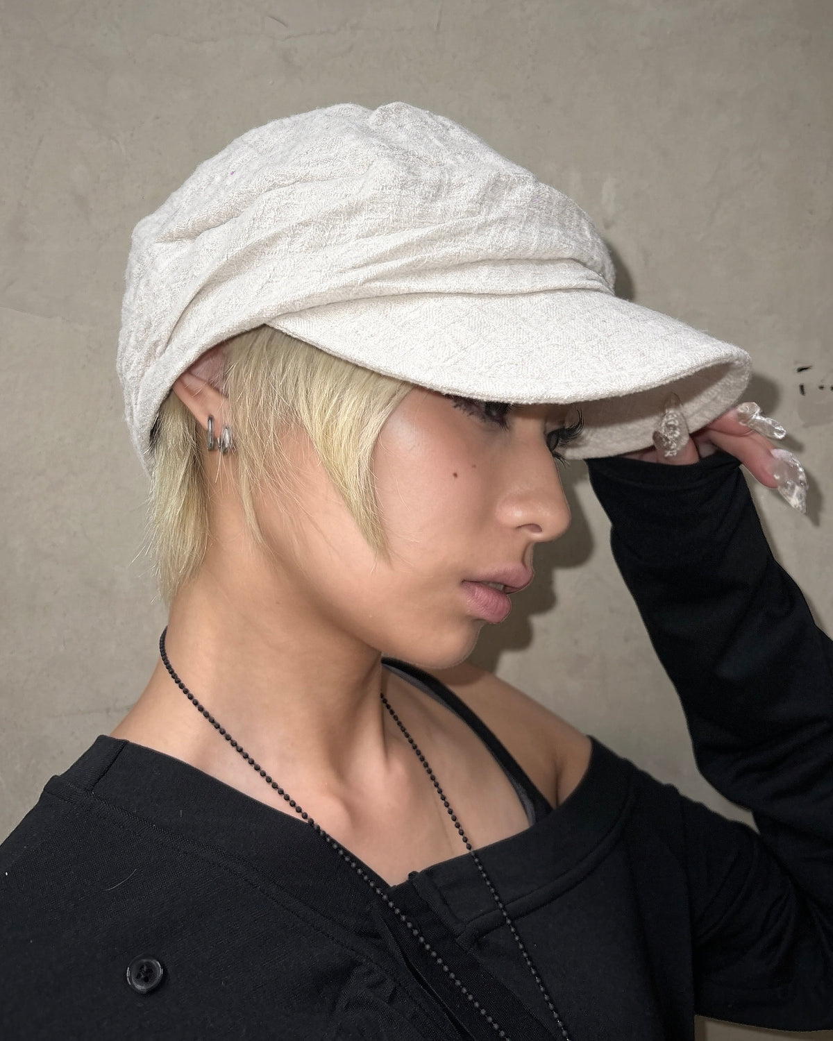 国際配送【Never mind the XU】drape casquette (3color)