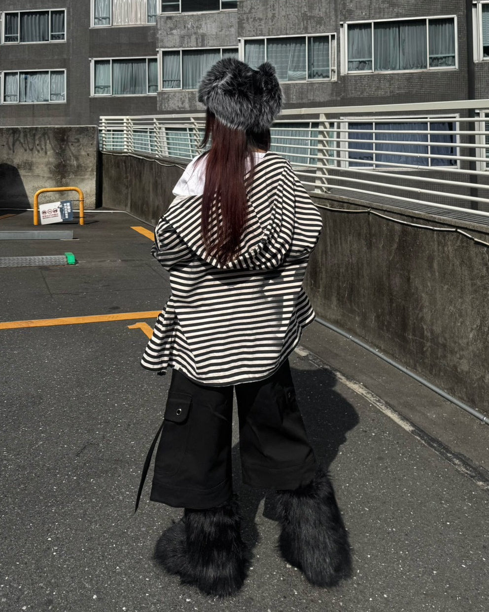 【Never mind the XU】spray cross zip up hoodie (3color)