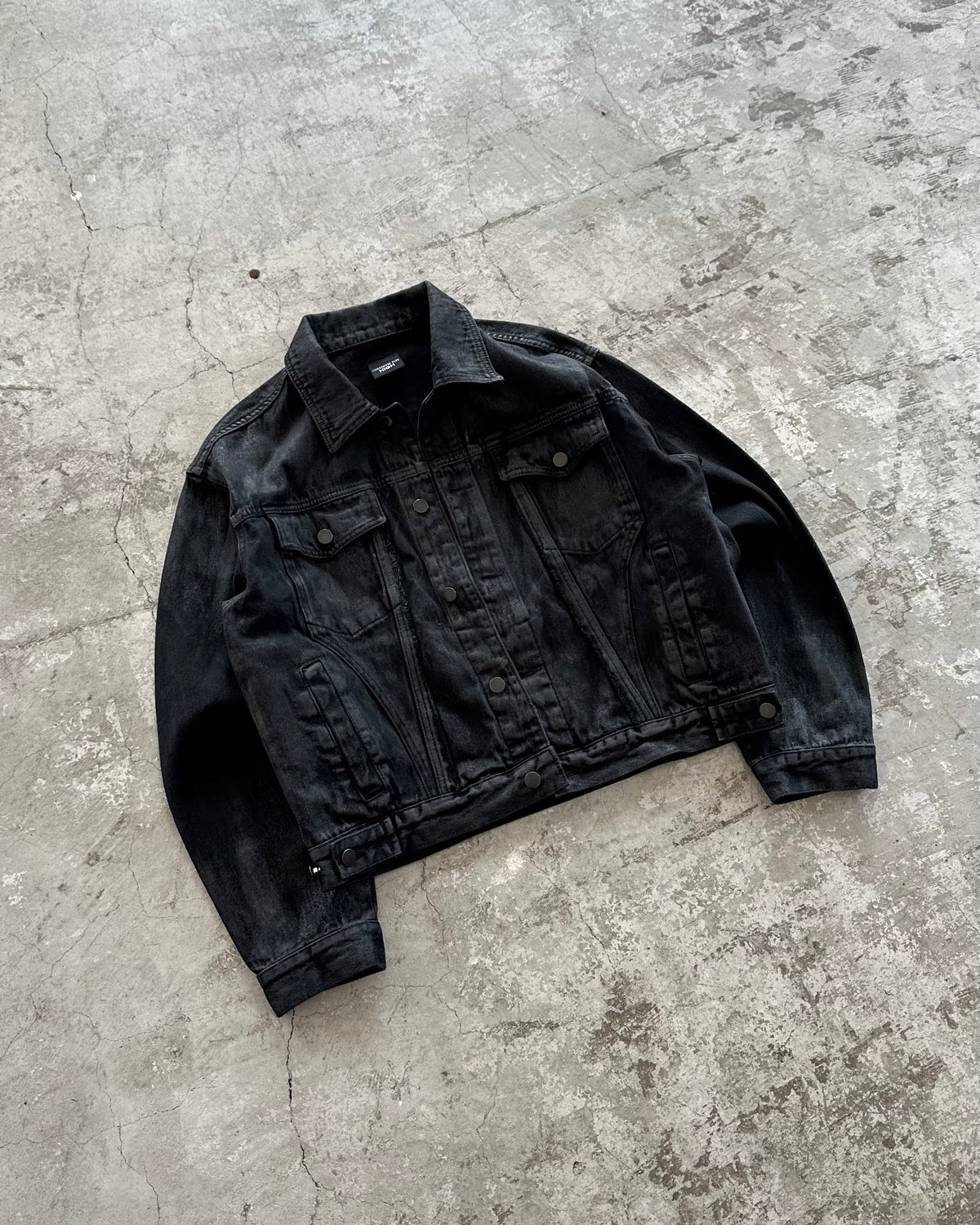 【CHIKASHITSU PLUS HIGH】Washed coating denim jacket