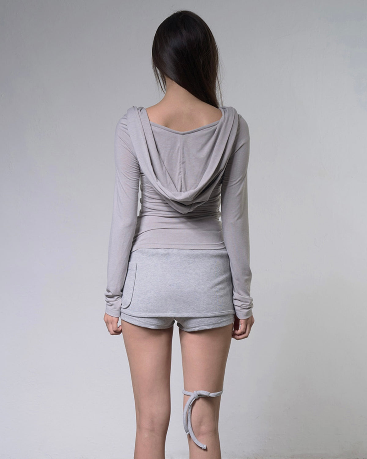 【FANCY CLUB】DRAPE HOODIE LONG SLEEVE
